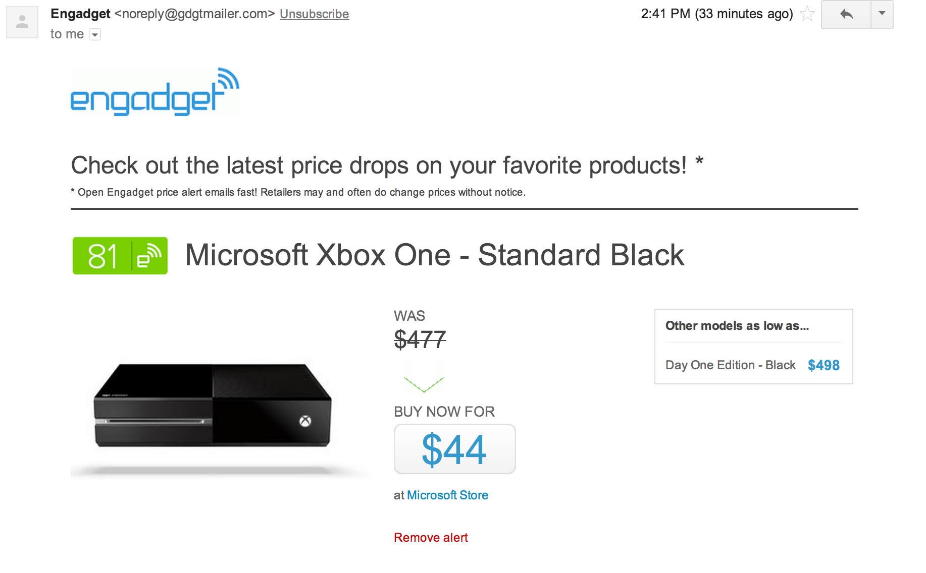 Engadget email blast Xbox One drop to $44! - Xbox - Neowin
