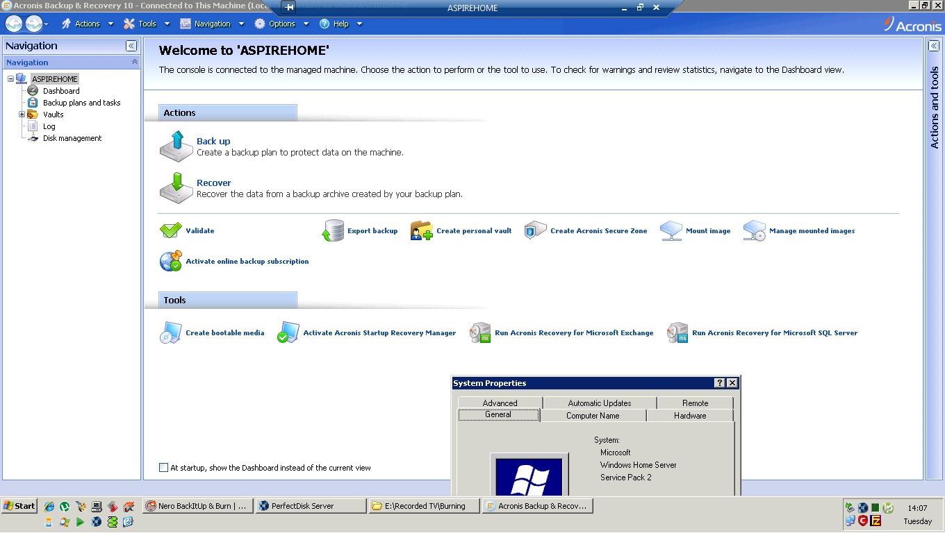 Windows 7 System Backup Vs. Acronis 2011 for System Imaging Microsoft