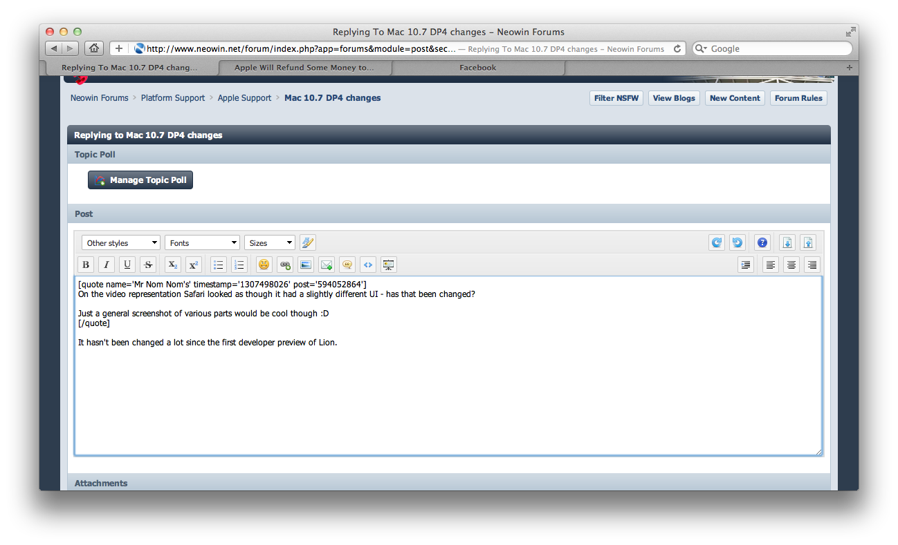 Mac OS X Lion Developer Preview 4 changes - Apple (macOS) - Neowin