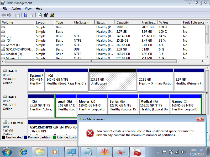 Partitioning problem in HP laptop HDD Hardware Hangout Neowin