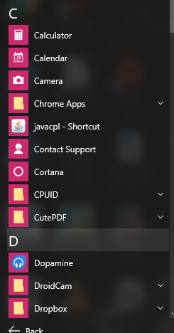 Java's Position in Windows 10 Start Menu? - Microsoft (Windows) - Neowin