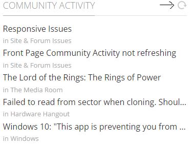 Front Page Community Activity not refreshing - Site & Forum Issues - Neowin