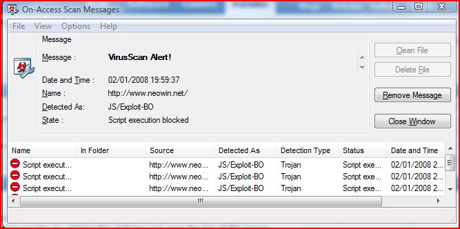 [Neowin] Virus Script on main page? - Site & Forum Issues - Neowin