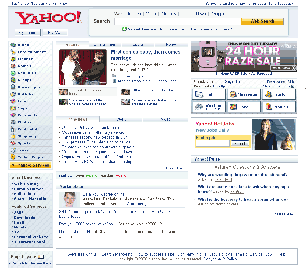 Yet Another Yahoo! Homepage Update - Back Page News - Neowin