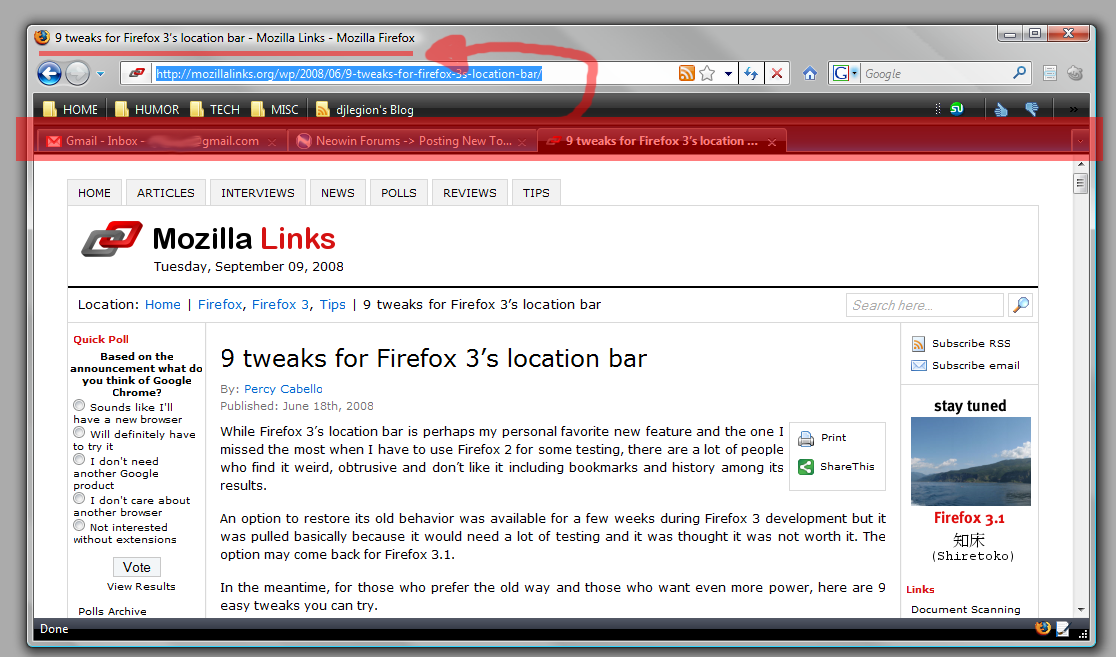 Move tab bar above address bar Web Browser Discussion & Support Neowin