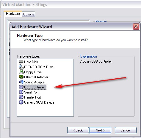 Installing a USB device on a WMWare Workstation OS - Software ...