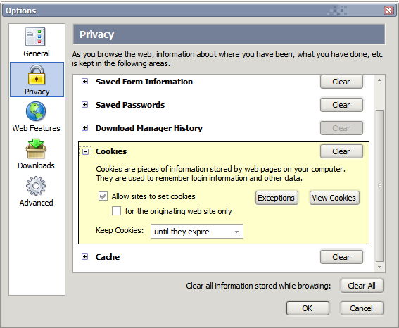 User Cookies Default cookies.. - Web Browser Discussion & Support - Neowin