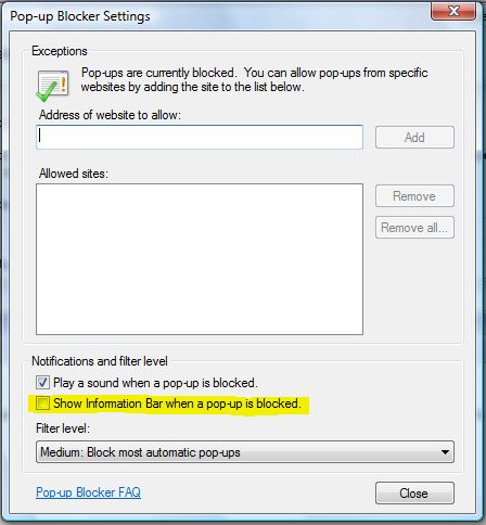 IE7 and the URL display on pop-ups - Web Browser Discussion & Support ...