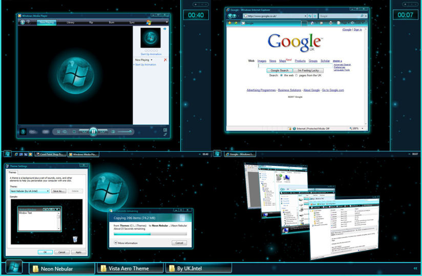 Neon Nebular - Aero & Basic Vista Theme (by UK.Intel) - Tips, Tweaks ...