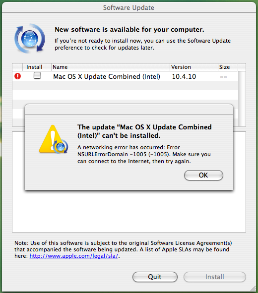 OS X 10.4.10 update fails to install - Apple (macOS) - Neowin