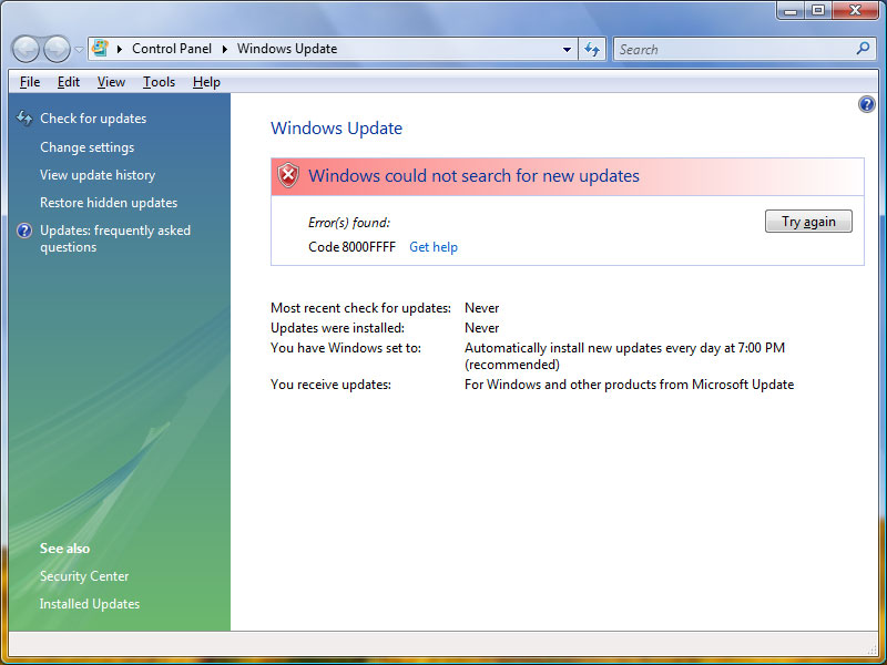 Windows Update Error - Microsoft (Windows) - Neowin