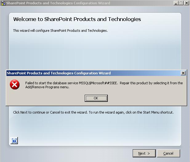 Installation of Windows Sharepoint service - Microsoft (Windows) - Neowin