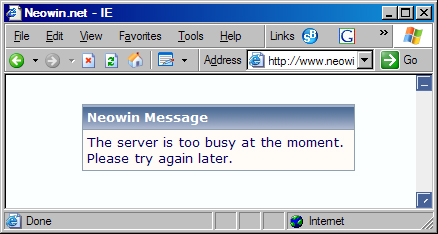 [PHP] Server Busy - Web Design & Development - Neowin