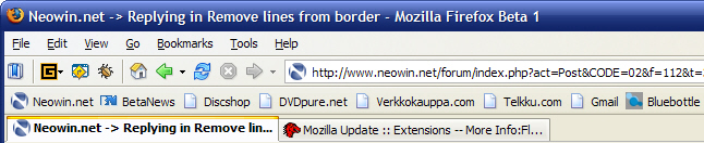 Remove lines from border - Web Browser Discussion & Support - Neowin