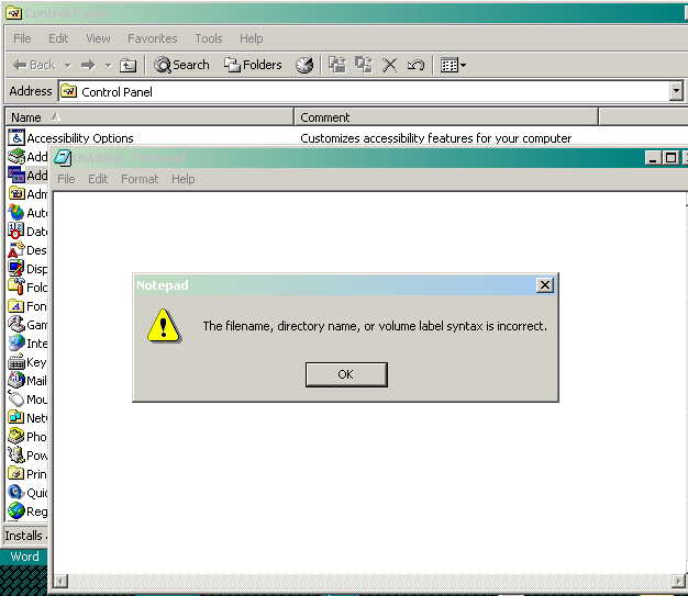 Add/Remove Programs Error - Microsoft (Windows) - Neowin