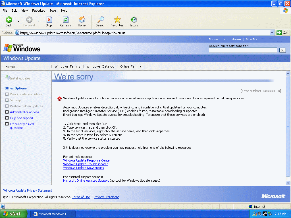 Windows Update Services Problem - Microsoft (Windows) - Neowin