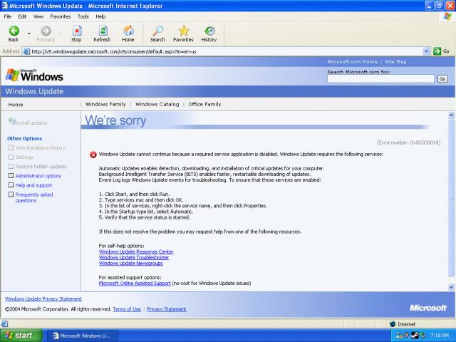 Windows Update Services Problem - Microsoft (Windows) - Neowin