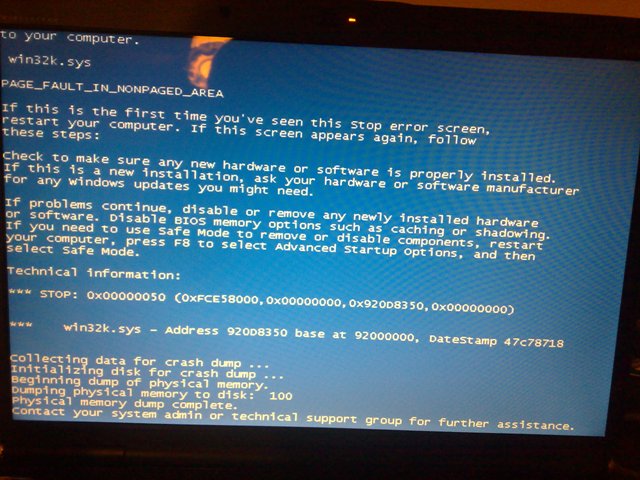Vista has given me two different Blue Screens - Microsoft (Windows ...