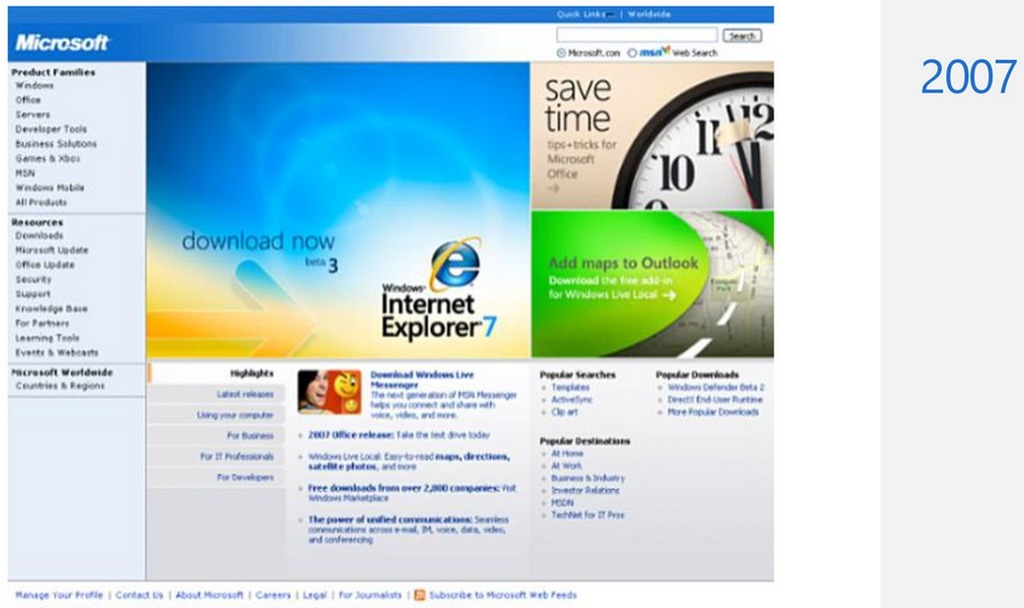 Visualized: 20 years of Microsoft's homepage - Neowin