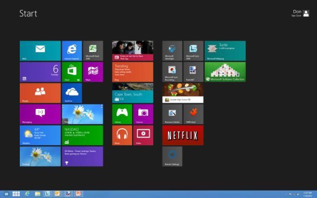 Windows 8 Desktop Mode Start Menu