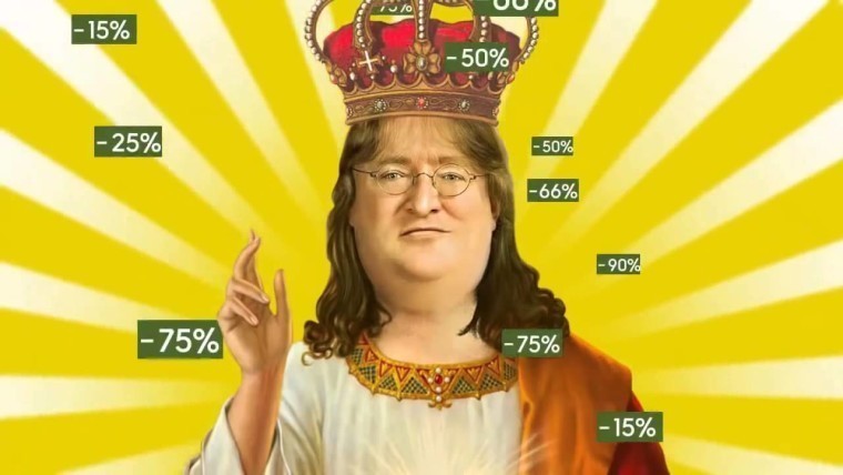 Crowned Gabe Newell offering massive discounts on games