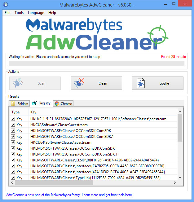 Malwarebytes AdwCleaner