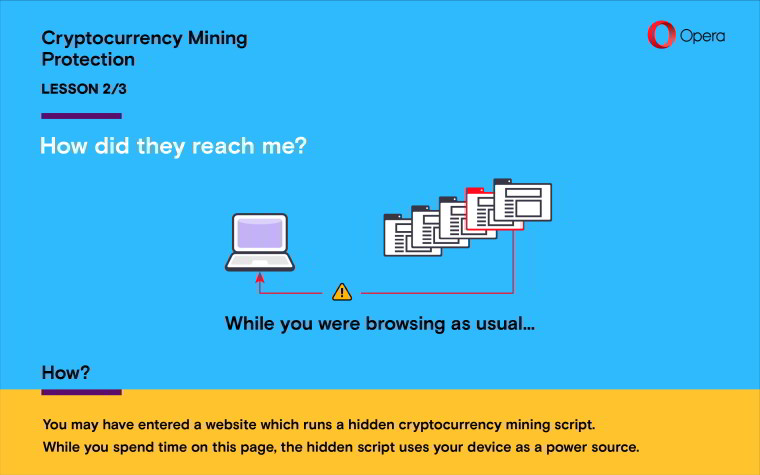 Opera just added a Bitcoin-mining blocker to its browser