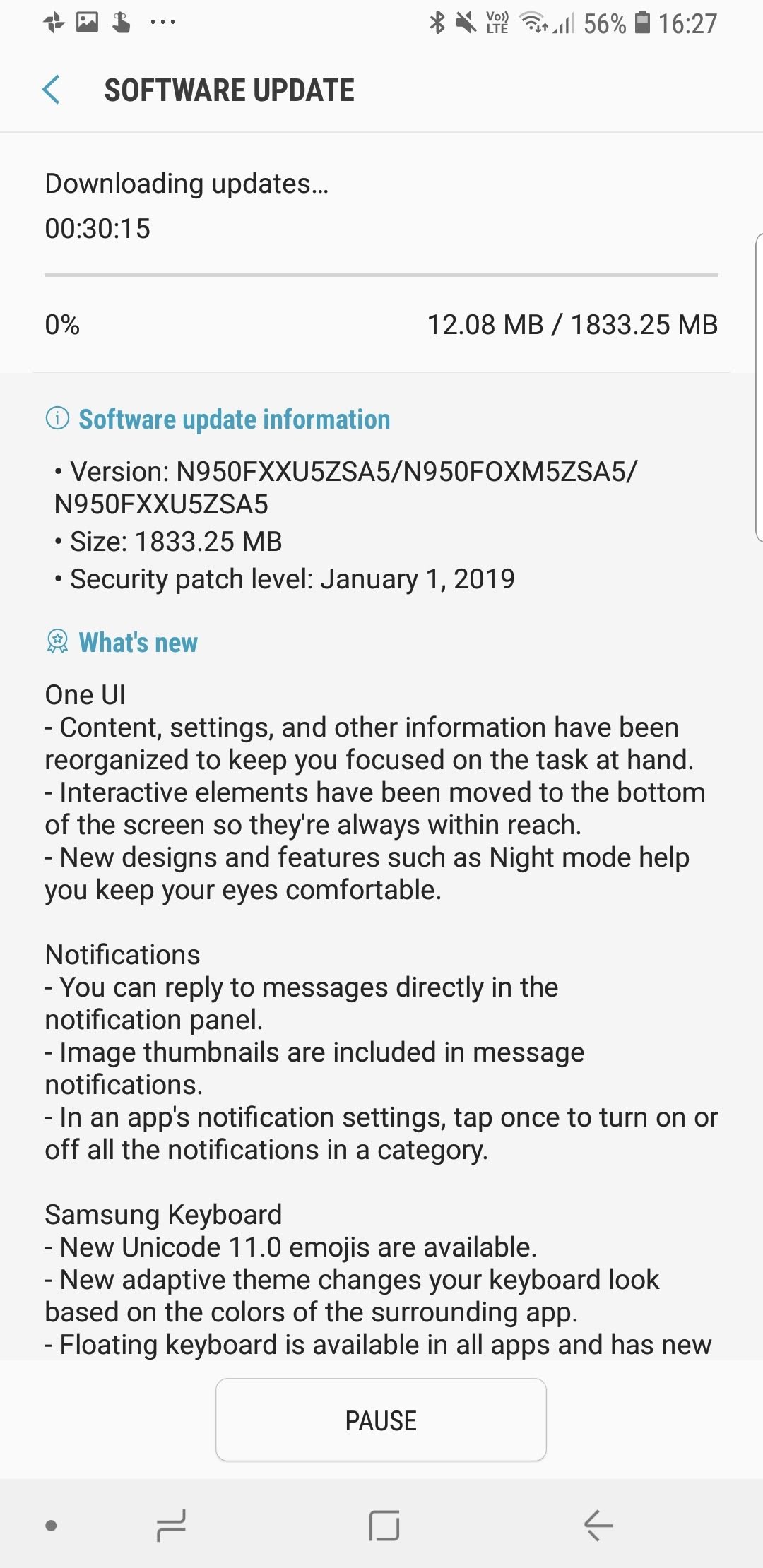 android 9.0 note8