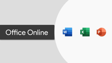 Office Online graphic with icons for Word Excel and PowerPoint