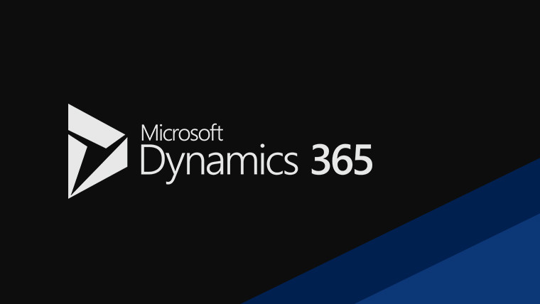 Microsoft Dynamics 365 logo and text image darkened on the left and moves to a lighter blue color on the right