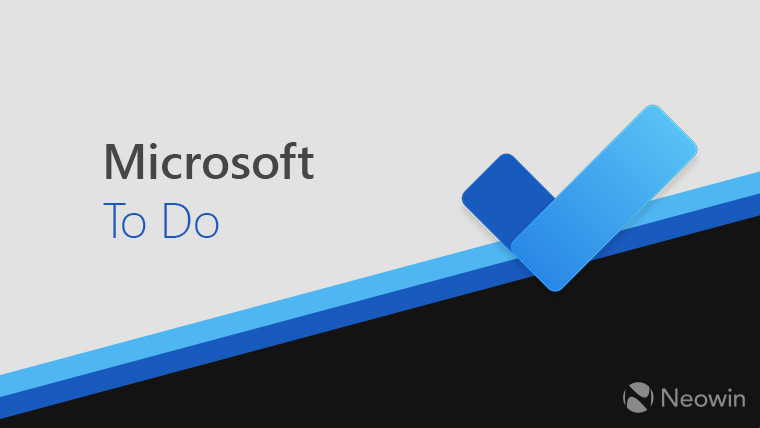 Microsoft To Do logo and wording against a grey, black, and blue background