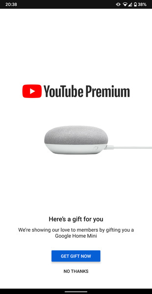 Google home 2024 youtube subscription