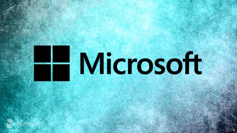 Microsoft logo on a blue background