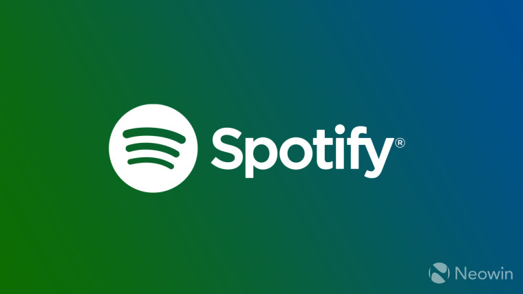 The Spotify logo on a green and blue gradient background.