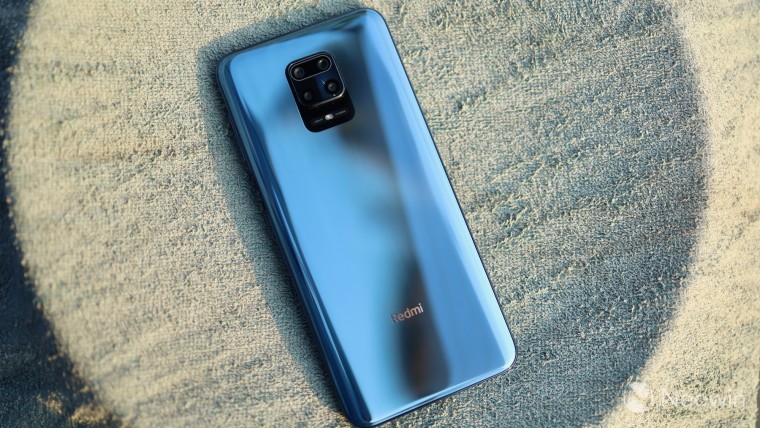 Rear of the Xiaomi Redmi Note 9 Pro smartphone