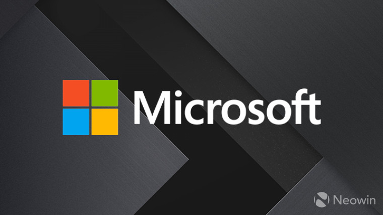 The Microsoft logo on a black tile background