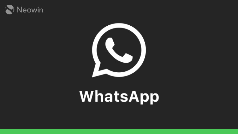 White WhatsApp logo on a black background with a green bar running along the bottom