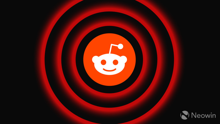 Reddit logo against red circles