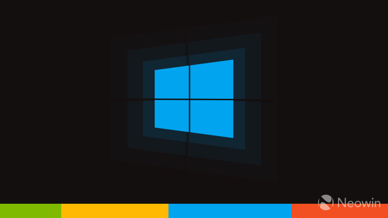 Windows 10 logo on black background