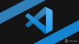 Visual Studio Code logo on a black background