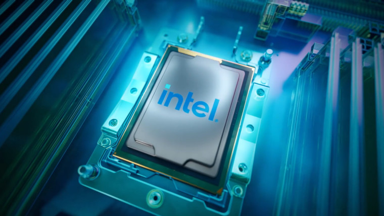 Intel processor in its socket mockup render