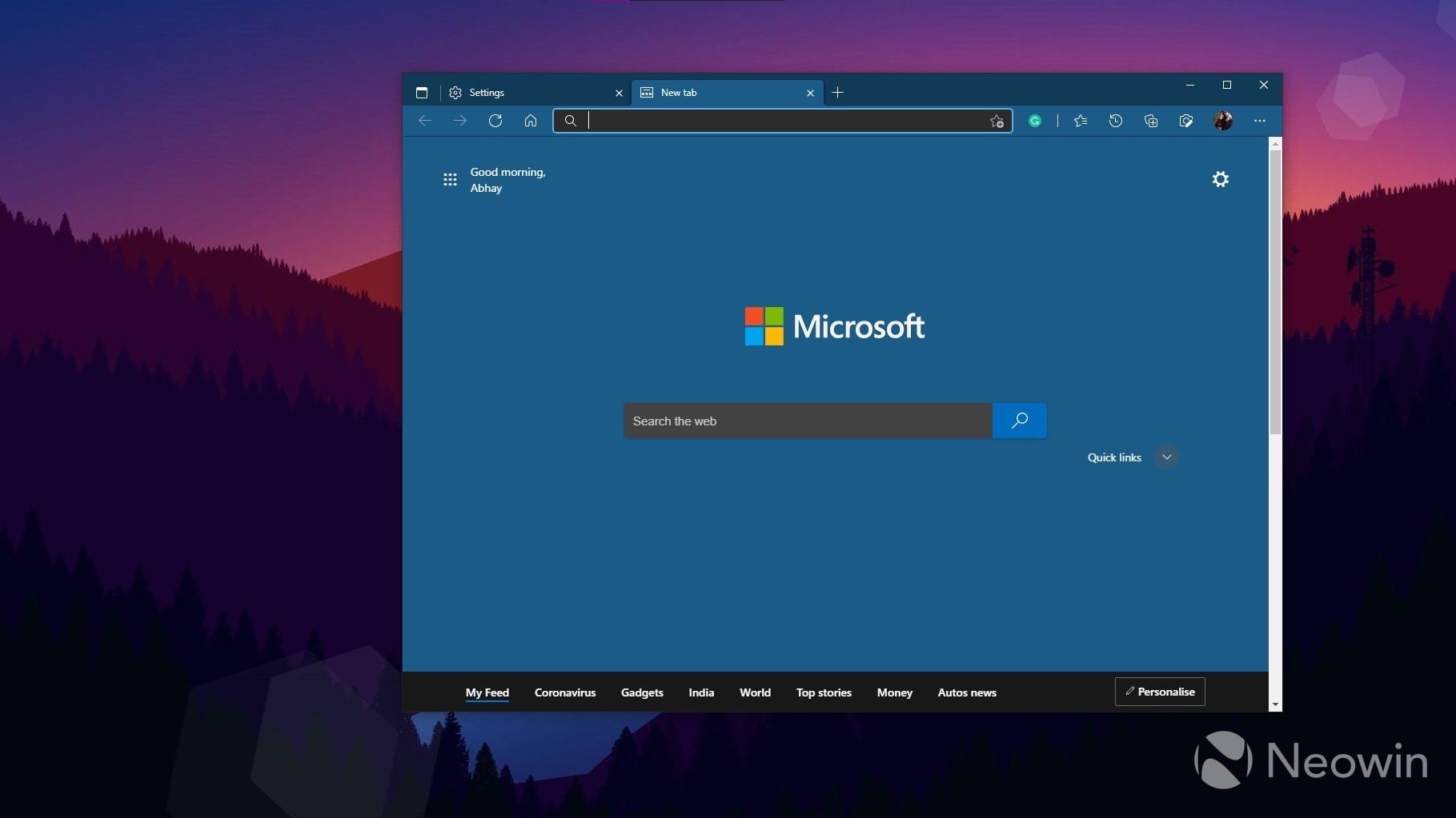 Edge Canary brings a new accent color option for themes, feature ...