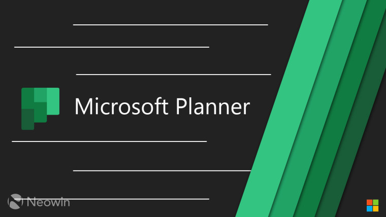 Microsoft Planner logo on a dark background