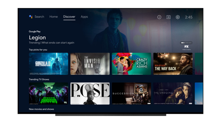 New Android TV UI based on Google TV UI