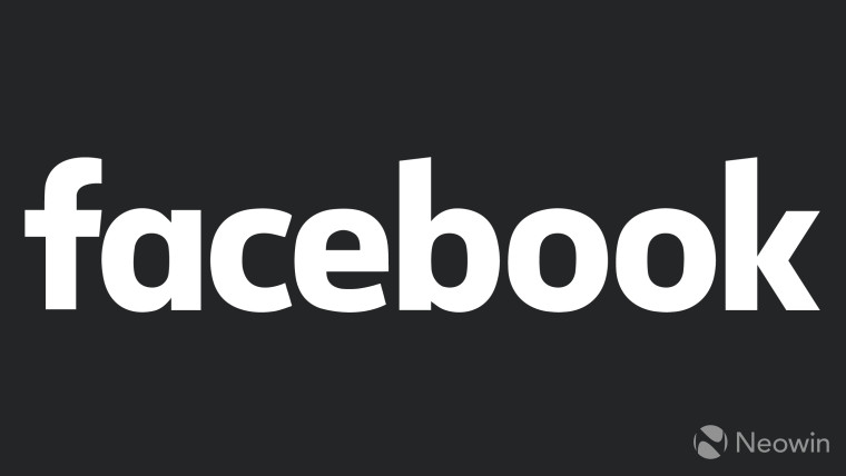 facebook logo with dark background