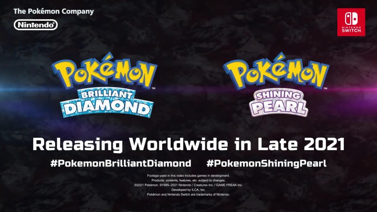 Pokémon Brilliant Diamond and Shining Pearl logos