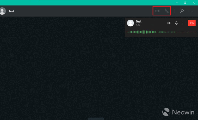 WhatsApp desktop calling