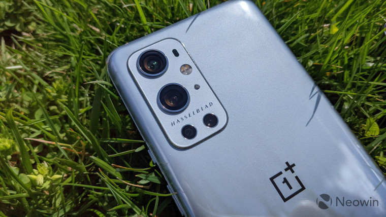 Close-up of the OnePlus 9 Pro camera