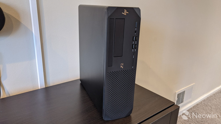 Close-up shot of the HP Z2 Small Form Factor