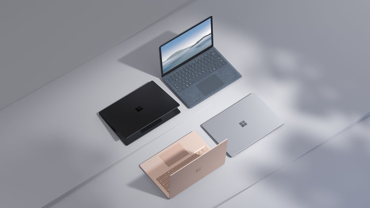 Surface Laptop 4 press images showing various colors